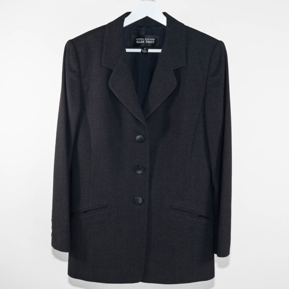 Linda Allard Ellen Tracy Womens Size 4 Long Sleeve Blazer Jacket - Picture 7 of 9